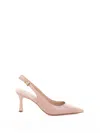 Roberto Festa Décolleté Slingback In Nappa With A Pointed Toe In Powder