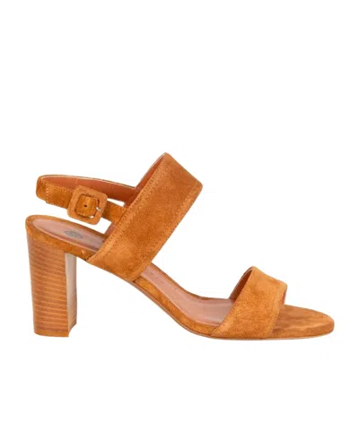 Roberto Festa Double Strap Block-heel Sandals In Orange
