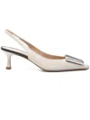 Roberto Festa 50mm Arienne Pumps In Beige