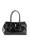 Roberto Festa Emeralda Leather Shoulder Bag In Black
