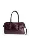 Roberto Festa Emeralda Leather Shoulder Bag In Red