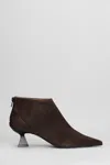 Roberto Festa Esta High Heels Ankle Boots In Brown Suede In Brown