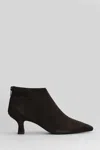 Roberto Festa Esta High Heels Ankle Boots In Dark Brown Suede In Brown