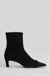 Roberto Festa Evari High Heels Ankle Boots In Black Suede In Black