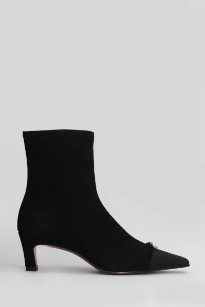Roberto Festa Evari High Heels Ankle Boots In Black Suede