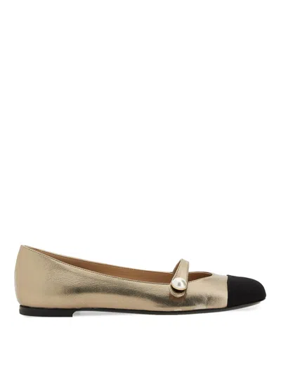 Roberto Festa Flat Shoes Mary Jane In Gold