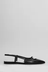 Roberto Festa Floras Ballet Flats In Black Leather In Black