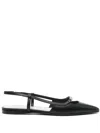 Roberto Festa Floras Ballet Flats In Black Leather In Black