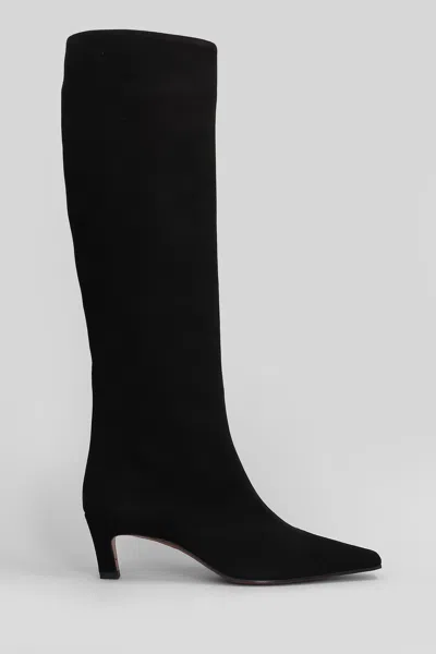 Roberto Festa Fredine High Heels Boots In Black Suede