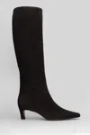 Roberto Festa Fredine High Heels Boots In Dark Brown Suede In Brown
