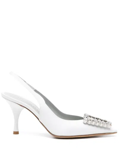 Roberto Festa Futura Slingback Pumps In White