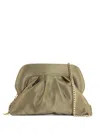 Roberto Festa Gathered-effect Chain-strap Clutch Bag In Green