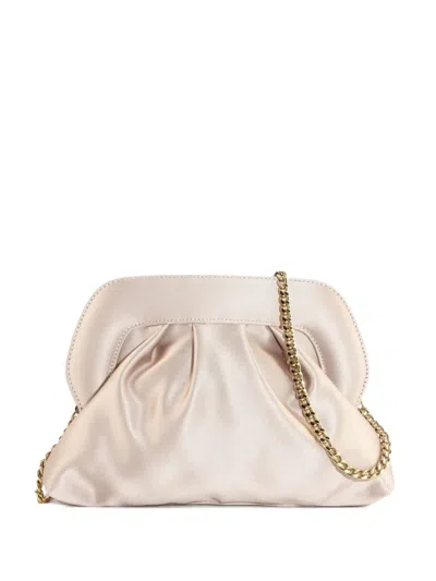 Roberto Festa Gathered-effect Chain-strap Clutch Bag In Neutral