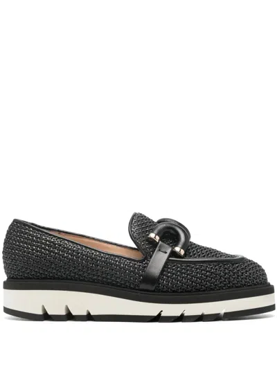 Roberto Festa Ginevra Woven Loafers In Black