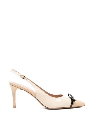 Roberto Festa Glass Slingback Pumps In Neutral