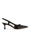 Roberto Festa Sequence Snip Toe Slingback Heel In Black