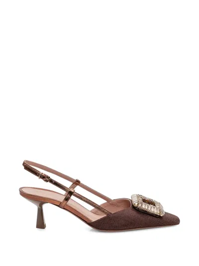 Roberto Festa Ingrid Pointed-toe Pumps In Brown