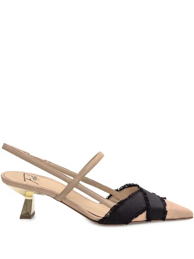 Roberto Festa Ixia Slingback Pumps In Beige
