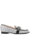 Roberto Festa Joys Tweed Loafers In Black
