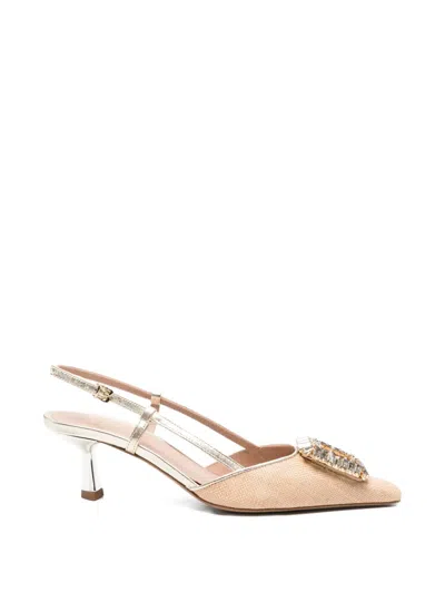 Roberto Festa Julien Buckle-strap Pumps In Nude