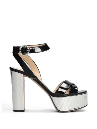 Roberto Festa Kami Platform Leather Sandals In Black