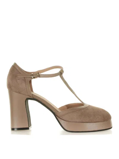 Roberto Festa Karola Pumps  In Suede And Nappa In Brown
