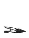 Roberto Festa Kesha Pointed Slingback Ballerinas In Black