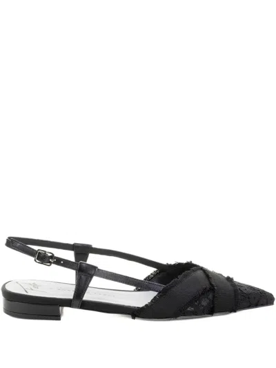 Roberto Festa Kesha Slingback Ballet Flats In Black