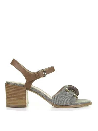 Roberto Festa Khaki Jeans Sandal In Light Brown