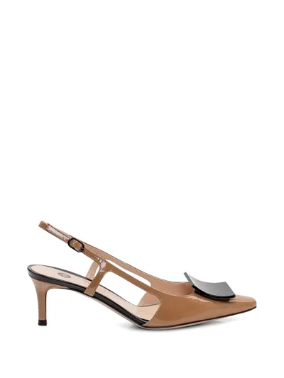 Roberto Festa Kimera Buckle Pumps In Neutral