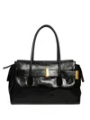 Roberto Festa Large Emeralda Buckle-detail Shoulder Bag In Black