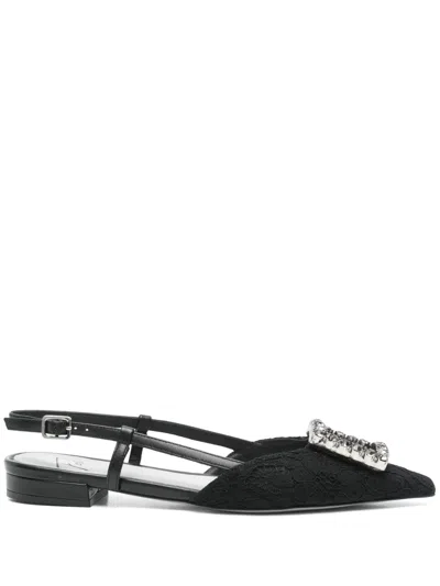 Roberto Festa Lavanda Ballet Flats In Black