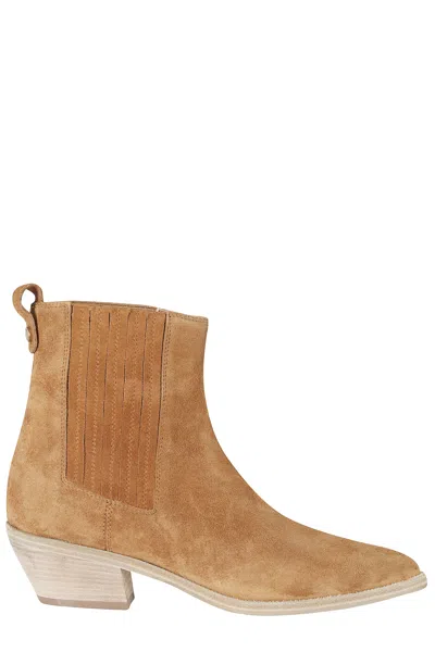 Roberto Festa Leather Aurea Suede Leather Sole Leather Ankle Boots In Brown
