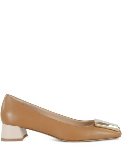 Roberto Festa Leather Pumps In Tan Butter
