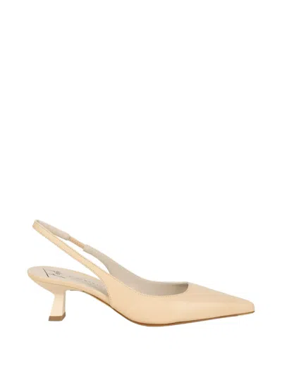 Roberto Festa Leather Slingback Pumps In Neutral