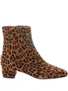 Roberto Festa Leopard-print Block-heel Boots In Brown