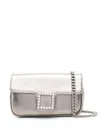 Roberto Festa Lunette Cross Body Bag In Silver