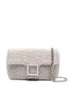 Roberto Festa Lunette Shoulder Bag In Beige Wool In Beige