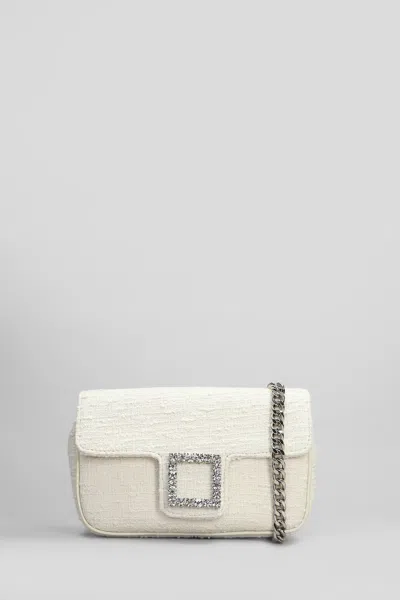 Roberto Festa Lunette Shoulder Bag In Beige Fabric