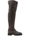 Roberto Festa Luz Low Heels Boots In Dark Brown Suede In Brown