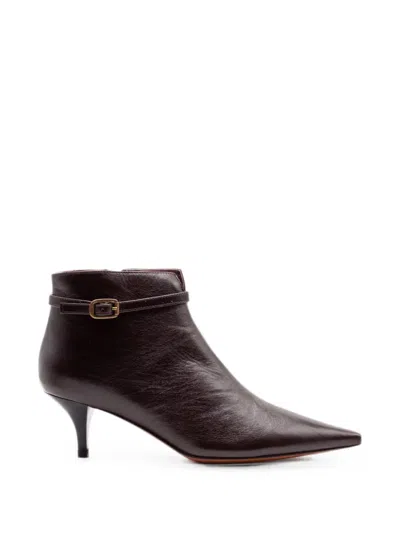 Roberto Festa Mabel Buckle-strap Ankle Boots In Brown
