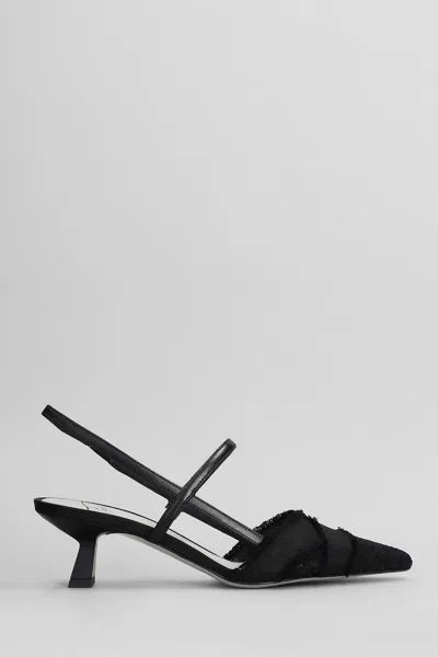 Roberto Festa Mirelle Pumps In Black Leather And Fabric