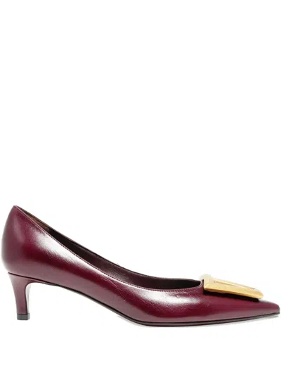 Roberto Festa Moon Heeled Pumps In Red