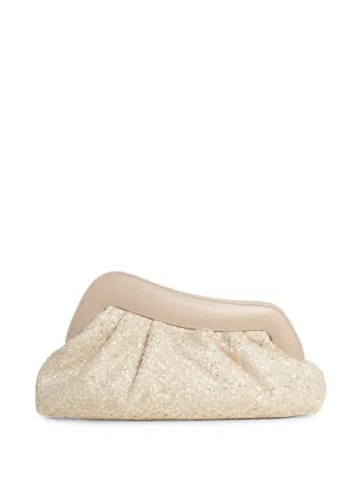 Roberto Festa Nayara Tweed Clutch Bag In Metallic