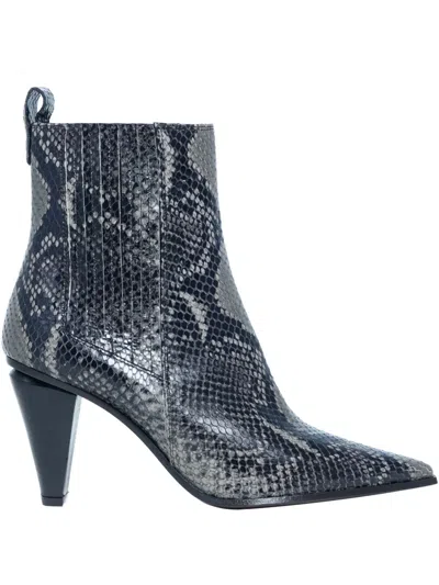 Roberto Festa Nova Python-print Ankle Boots In Gray