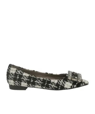 Roberto Festa Nusa Checked Flats In Black