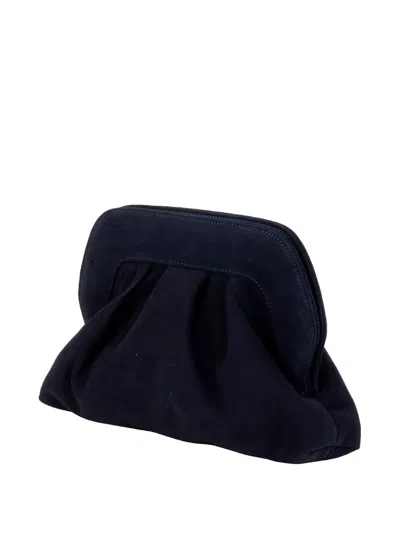 Roberto Festa Ofelia Ruched Clutch Bag In Blue