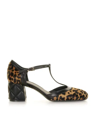 Roberto Festa Olympia Leopard Pumps In Black