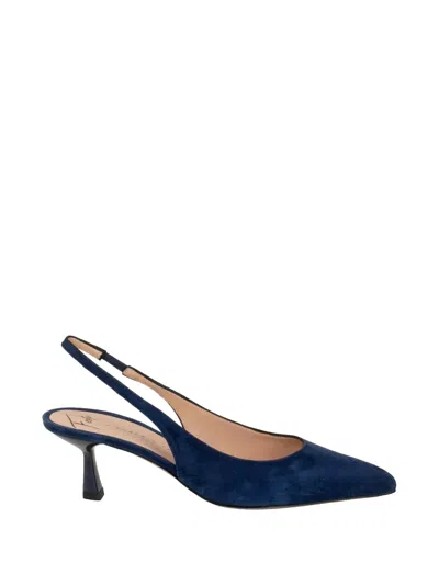 Roberto Festa Point Toe Slingback Sandals In Blue