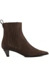 Roberto Festa Pointed-toe Ankle Boots In Burgundy